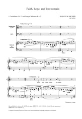 Faith, hope, and love SAB choral sheet music cover